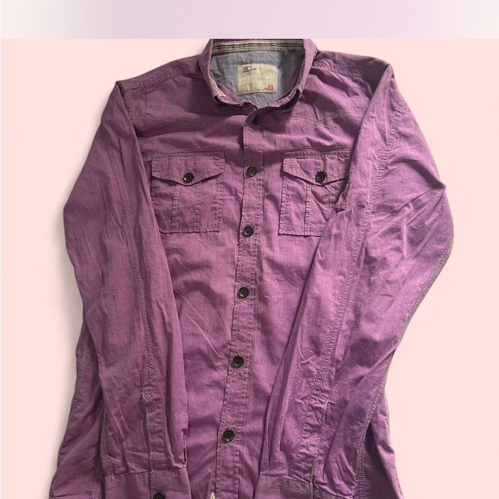 Men's Purple Button-Up Shirt